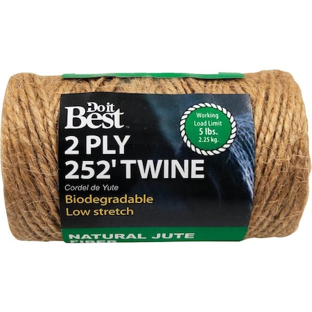 All-Source 2-Ply x 252 Ft. Brown Jute Biodegradable Twine 737283